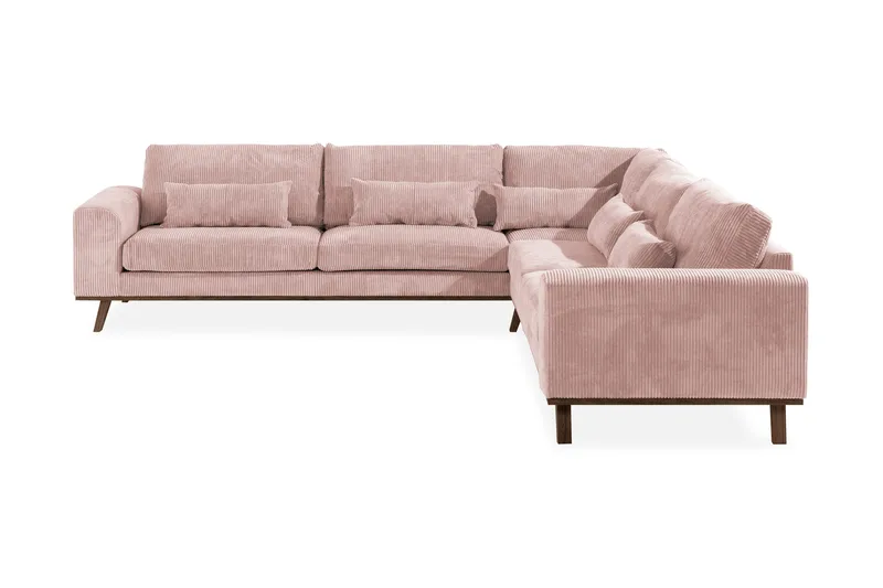 Copenhagen 6-personers L-formet Hjørnesofa i Manchester - Rosa - Møbler - Sofaer - Hjørnesofa