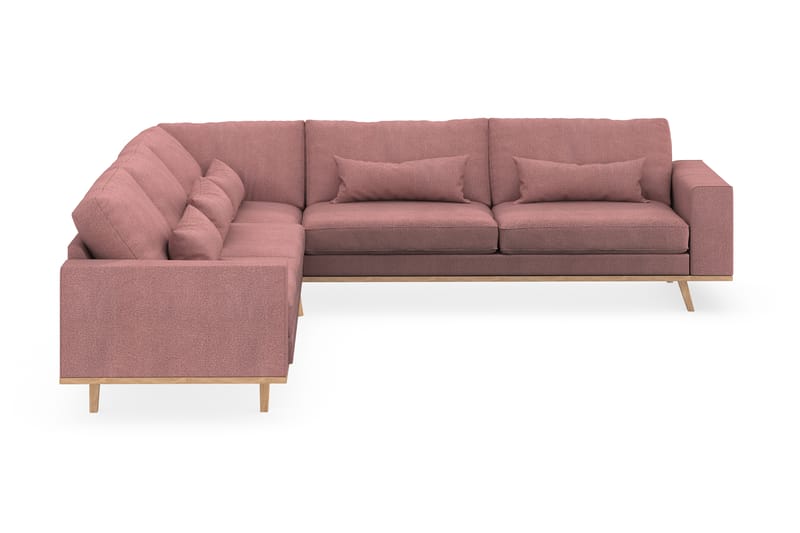 Copenhagen 6-personers L-formet Hjørnesofa i Stof - Rosa - Møbler - Sofaer - Hjørnesofa