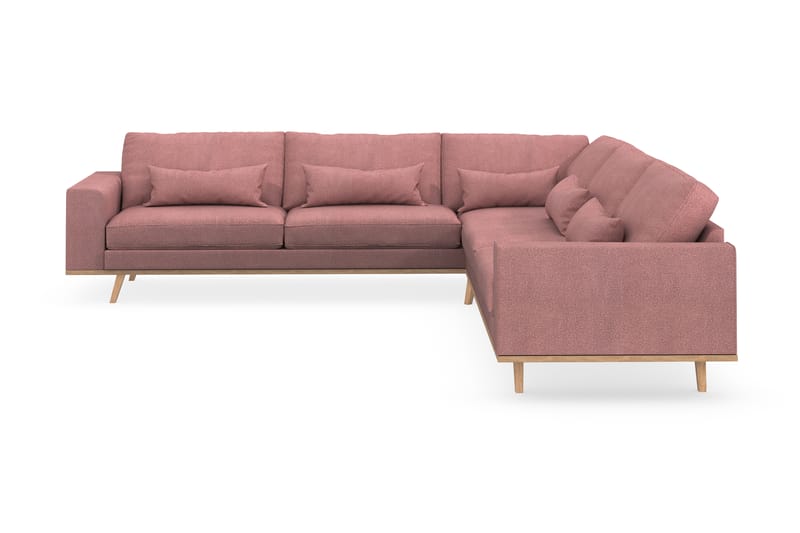 Copenhagen 6-personers L-formet Hjørnesofa i Stof - Rosa - Møbler - Sofaer - Hjørnesofa
