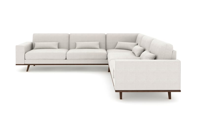 Copenhagen 6-personers L-formet Hjørnesofa i Stof - Lysegrå - Møbler - Sofaer - Hjørnesofa