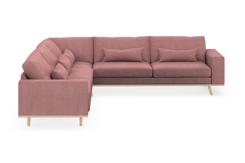 Copenhagen 6-personers L-formet Hjørnesofa i Stof - Rosa - Møbler - Sofaer - Hjørnesofa