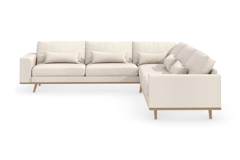 Copenhagen 6-personers L-formet Hjørnesofa i Stof - Beige - Møbler - Sofaer - Hjørnesofa