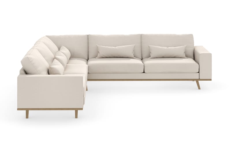Copenhagen 6-personers L-formet Hjørnesofa i Stof - Beige - Møbler - Sofaer - Hjørnesofa