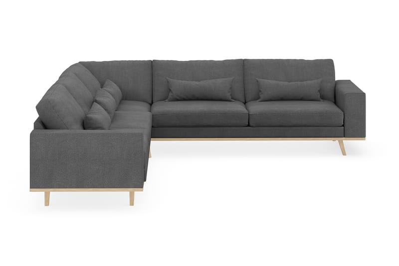 Copenhagen 6-personers L-formet Hjørnesofa i Stof - Mørkegrå - Møbler - Sofaer - Hjørnesofa