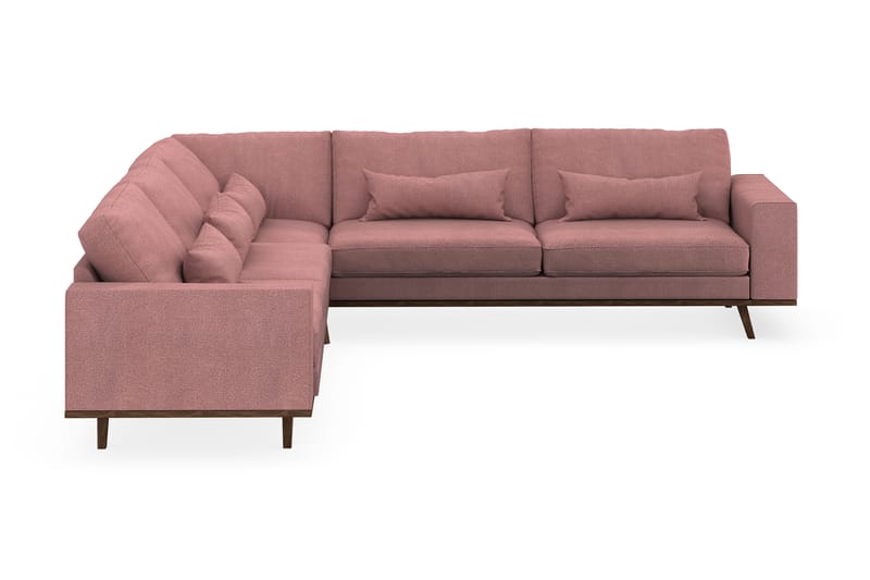 Copenhagen 6-personers L-formet Hjørnesofa i Stof - Rosa - Møbler - Sofaer - Hjørnesofa