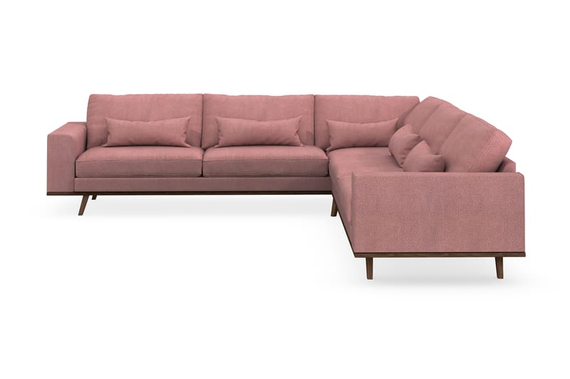 Copenhagen 6-personers L-formet Hjørnesofa i Stof - Rosa - Møbler - Sofaer - Hjørnesofa