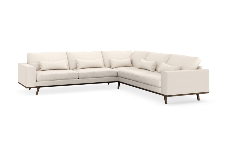 Copenhagen 6-personers L-formet Hjørnesofa i Manchester - Beige - Møbler - Sofaer - Hjørnesofa