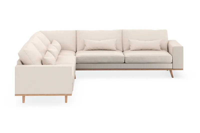 Copenhagen 6-personers L-formet Hjørnesofa i Manchester - Beige - Møbler - Sofaer - Hjørnesofa