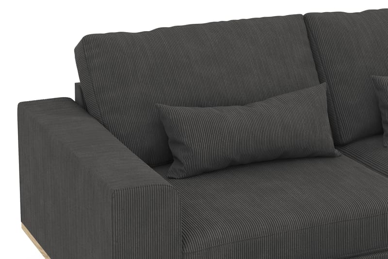 Copenhagen 6-personers L-formet Hjørnesofa i Manchester - Mørkegrå - Møbler - Sofaer - Hjørnesofa