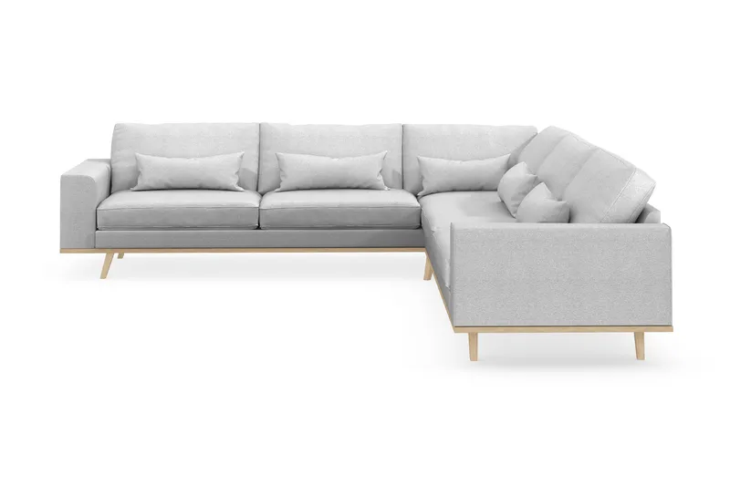 Copenhagen 6-personers L-formet Hjørnesofa i Stof, Lysegrå