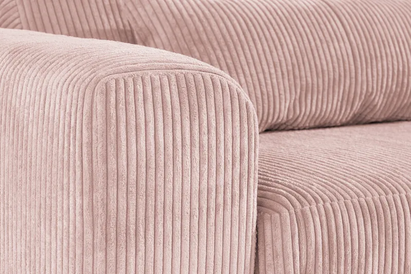 Copenhagen 6-personers L-formet Hjørnesofa i Manchester - Rosa - Møbler - Sofaer - Hjørnesofa