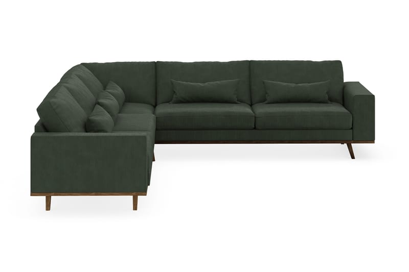 Copenhagen 6-personers L-formet Hjørnesofa i Manchester - Mørkegrøn - Møbler - Sofaer - Hjørnesofa