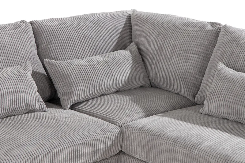 Copenhagen 6-personers L-formet Hjørnesofa i Manchester - Lysegrå - Møbler - Sofaer - Hjørnesofa