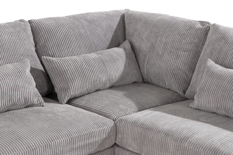 Copenhagen 6-personers L-formet Hjørnesofa i Manchester - Lysegrå - Møbler - Sofaer - Hjørnesofa