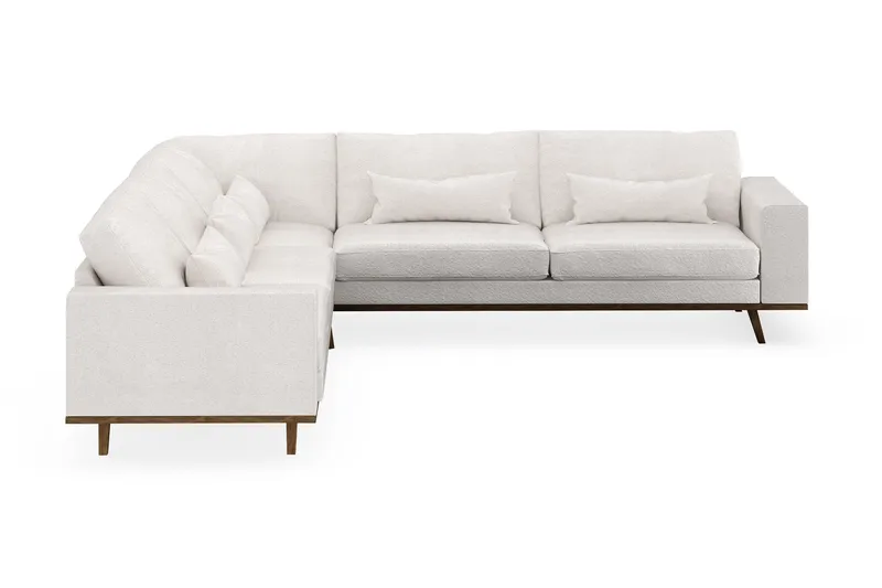 Copenhagen 6-personers L-formet Hjørnesofa i Bouclé - Hvid - Møbler - Sofaer - Hjørnesofa