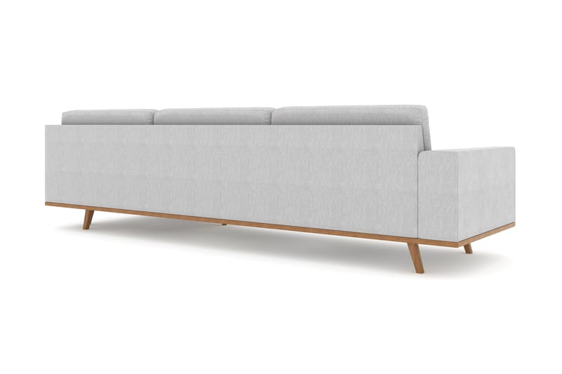 Copenhagen 6-personers L-formet Hjørnesofa i Stof - Grå - Møbler - Sofaer - Hjørnesofa