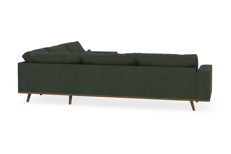 Copenhagen 6-personers L-formet Hjørnesofa i Manchester - Mørkegrøn - Møbler - Sofaer - Hjørnesofa