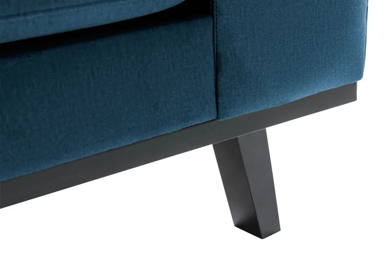 Copenhagen 6-personers L-formet Hjørnesofa i Fløjl - Blå - Møbler - Sofaer - Hjørnesofa