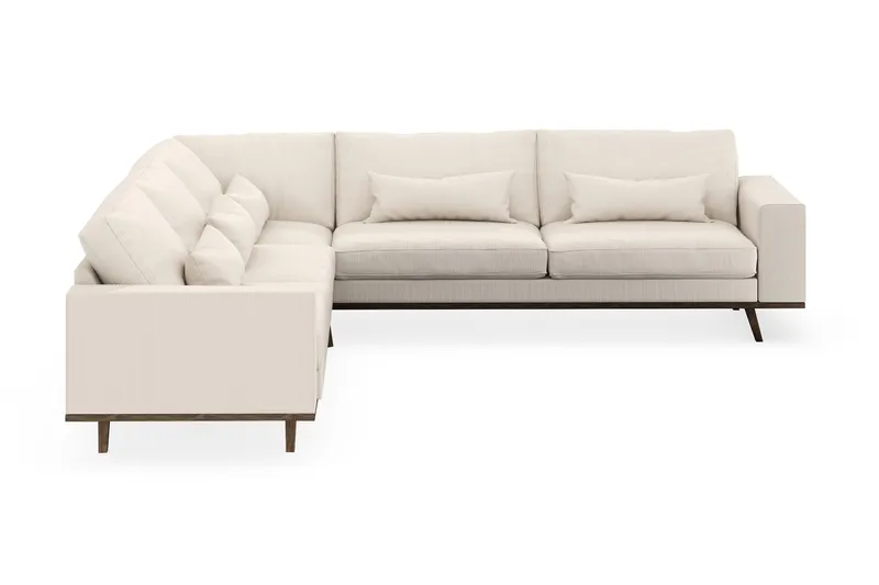 Copenhagen 6-personers L-formet Hjørnesofa i Manchester - Beige - Møbler - Sofaer - Hjørnesofa