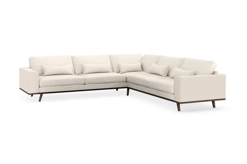 Copenhagen 6-personers L-formet Hjørnesofa i Manchester - Beige - Møbler - Sofaer - Hjørnesofa