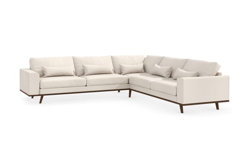 Copenhagen 6-personers L-formet Hjørnesofa i Stof - Beige - Møbler - Sofaer - Hjørnesofa