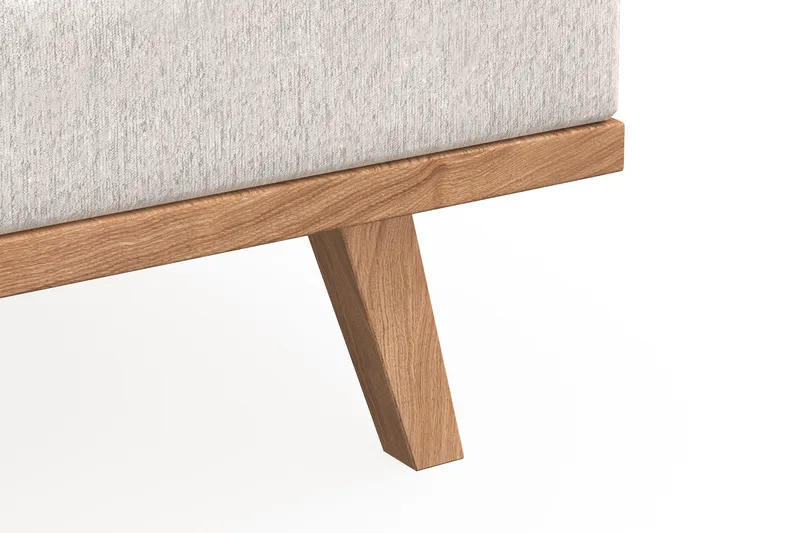 Copenhagen 6-personers L-formet Hjørnesofa i Fløjl - Cremehvid - Møbler - Sofaer - Hjørnesofa