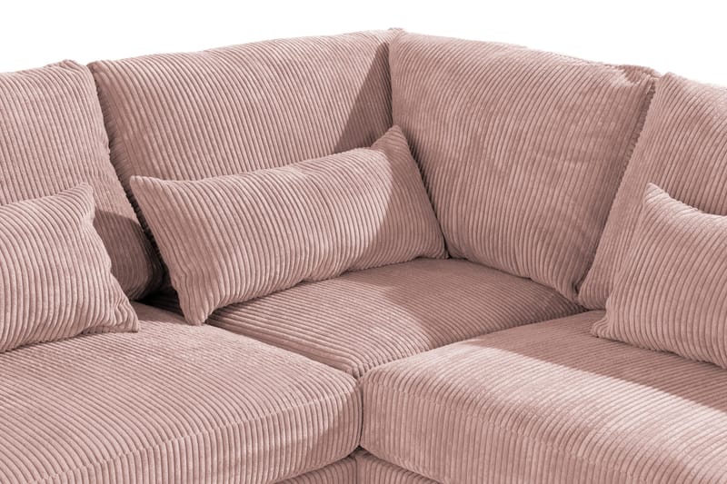 Copenhagen 6-personers L-formet Hjørnesofa i Manchester - Rosa - Møbler - Sofaer - Hjørnesofa