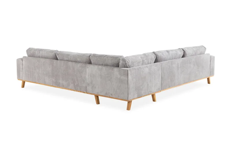 Copenhagen 6-personers L-formet Hjørnesofa i Manchester - Lysegrå - Møbler - Sofaer - Hjørnesofa