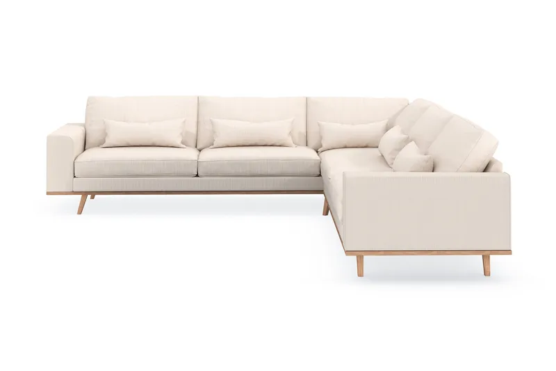 Copenhagen 6-personers L-formet Hjørnesofa i Manchester - Beige - Møbler - Sofaer - Hjørnesofa