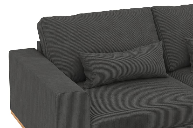 Copenhagen 6-personers L-formet Hjørnesofa i Manchester - Mørkegrå - Møbler - Sofaer - Hjørnesofa