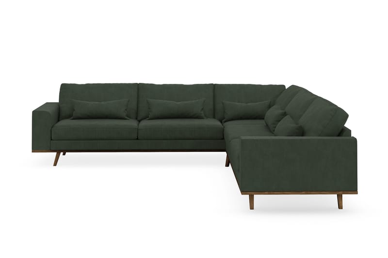 Copenhagen 6-personers L-formet Hjørnesofa i Manchester, Mørkegrøn