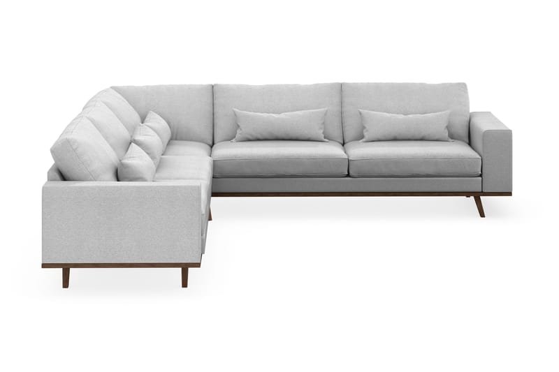 Copenhagen 6-personers L-formet Hjørnesofa i Stof - Lysegrå - Møbler - Sofaer - Hjørnesofa