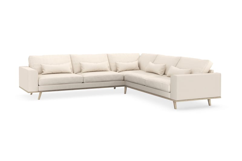 Copenhagen 6-personers L-formet Hjørnesofa i Manchester - Beige - Møbler - Sofaer - Hjørnesofa