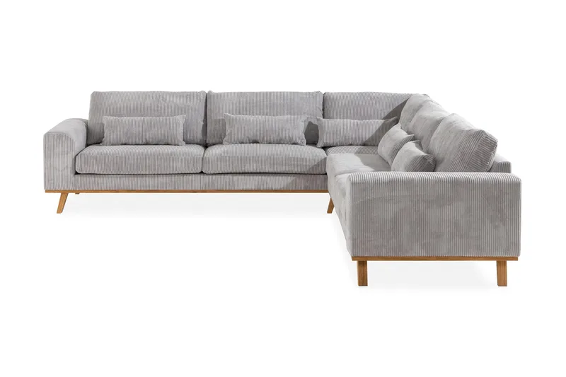 Copenhagen 6-personers L-formet Hjørnesofa i Manchester, Lysegrå