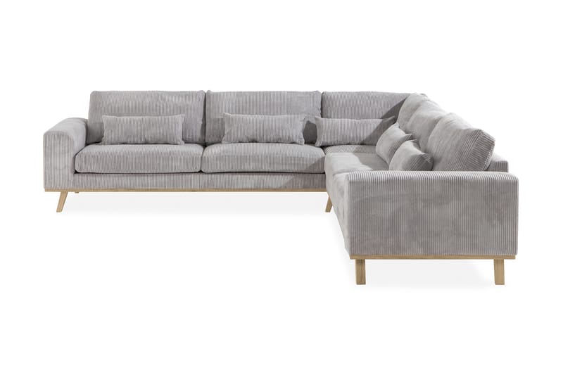 Copenhagen 6-personers L-formet Hjørnesofa i Manchester - Lysegrå - Møbler - Sofaer - Hjørnesofa