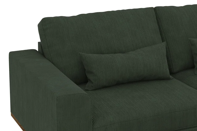 Copenhagen 6-personers L-formet Hjørnesofa i Manchester - Mørkegrøn - Møbler - Sofaer - Hjørnesofa