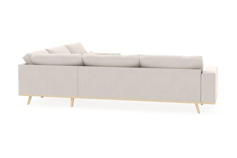 Copenhagen 6-personers L-formet Hjørnesofa i Fløjl - Cremehvid - Møbler - Sofaer - Hjørnesofa