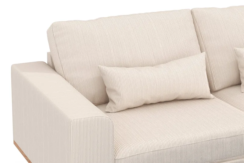 Copenhagen 6-personers L-formet Hjørnesofa i Manchester - Beige - Møbler - Sofaer - Hjørnesofa