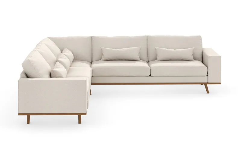 Copenhagen 6-personers L-formet Hjørnesofa i Stof - Beige - Møbler - Sofaer - Hjørnesofa