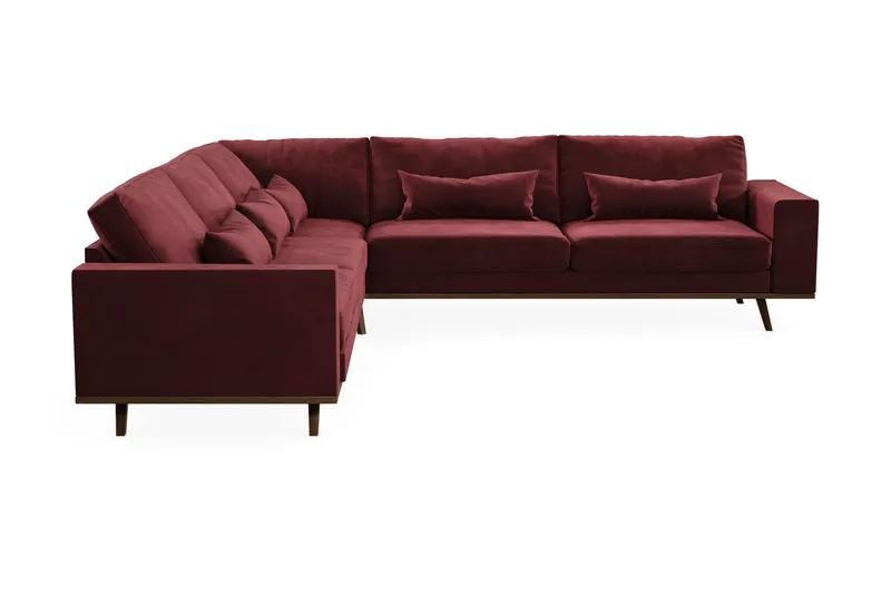 Copenhagen 6-personers L-formet Hjørnesofa i Fløjl - Lilla - Møbler - Sofaer - Hjørnesofa