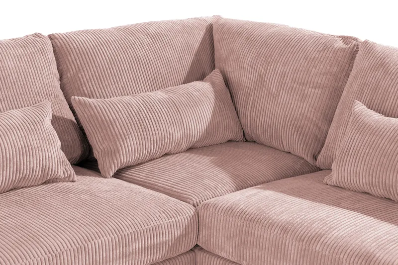 Copenhagen 6-personers L-formet Hjørnesofa i Manchester - Rosa - Møbler - Sofaer - Hjørnesofa