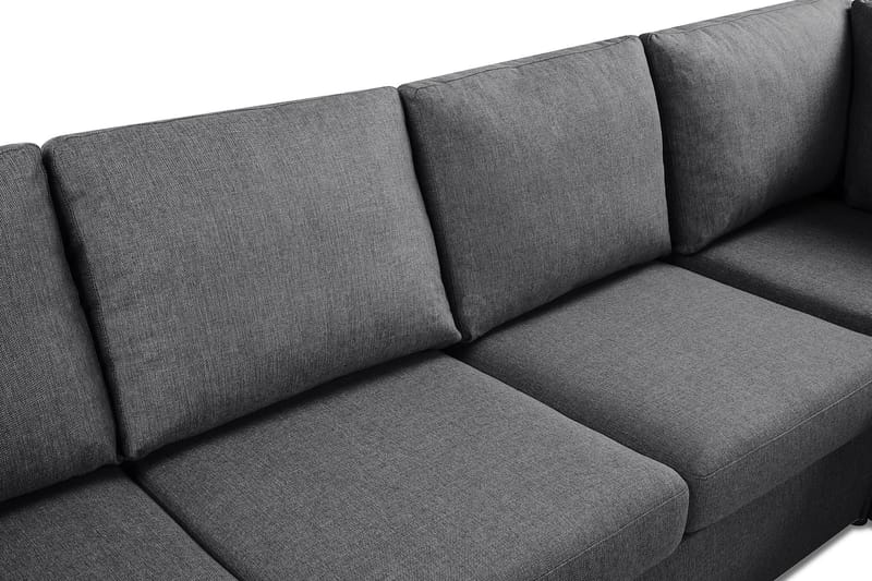 Crazy 5-personers Venstrevendt U-formet Hjørnesofa med Chaiselong i Stof - Mørkegrå - Møbler - Sofaer - Hjørnesofa