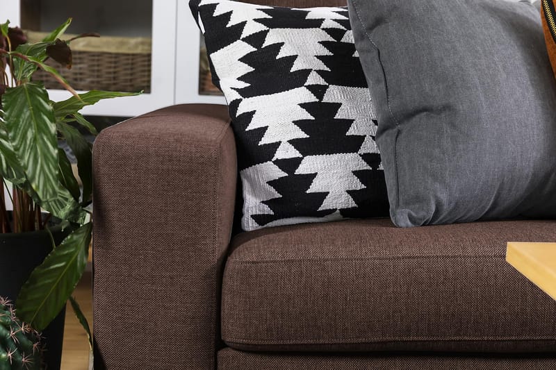 Crazy 5-personers Vendbar L-formet Large Hjørnesofa i Stof - Brun - Møbler - Sofaer - Hjørnesofa