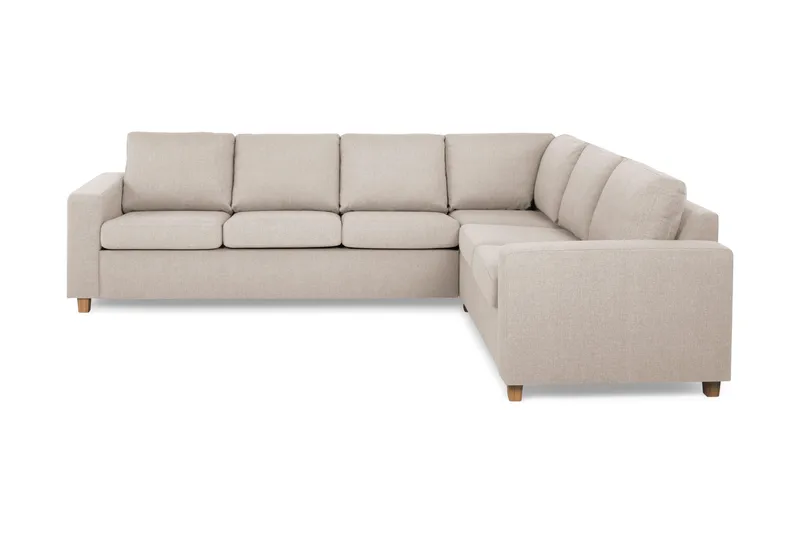 Crazy 5-personers Vendbar L-formet Large Hjørnesofa i Stof, Beige