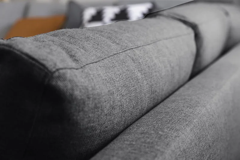 Crazy 5-personers Venstrevendt U-formet Hjørnesofa med Chaiselong i Stof - Mørkegrå - Møbler - Sofaer - Hjørnesofa - Hjørnesofa med chaiselong