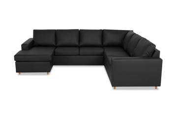Crazy 5-personers Venstrevendt U-formet Hjørnesofa med Chaiselong i Kunstlæder