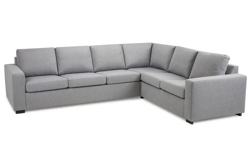 Crazy 5-personers Vendbar L-formet Large Hjørnesofa i Stof - Grå - Møbler - Sofaer - Hjørnesofa
