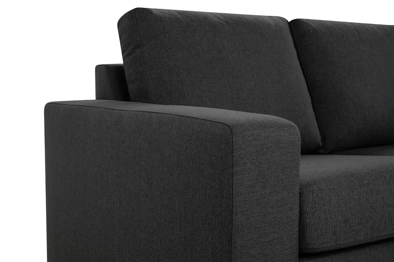 Crazy 5-personers Vendbar L-formet Large Hjørnesofa i Stof - Mørkegrå - Møbler - Sofaer - Hjørnesofa
