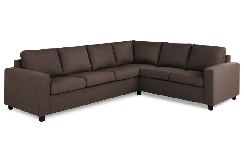 Crazy 5-personers Vendbar L-formet Large Hjørnesofa i Stof - Brun - Møbler - Sofaer - Hjørnesofa