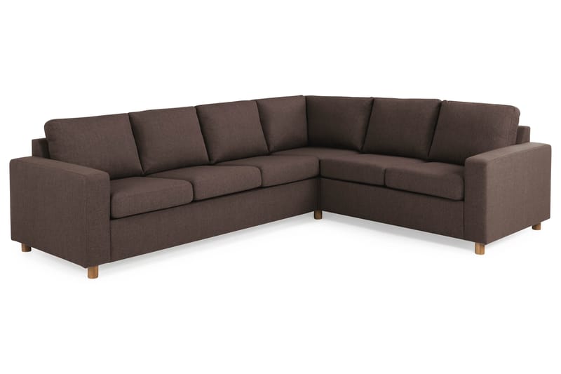 Crazy 5-personers Vendbar L-formet Large Hjørnesofa i Stof - Brun - Møbler - Sofaer - Hjørnesofa